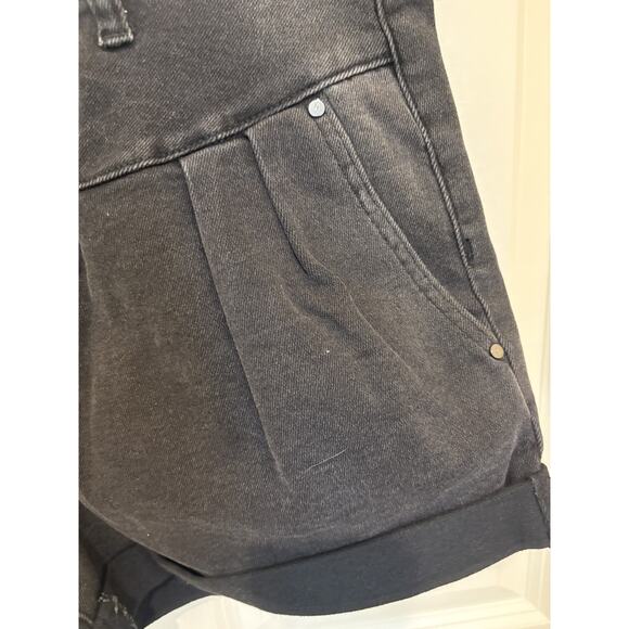 Insane Gene HIGH RISE Black DENIM SHORTS Medium - Picture 3 of 5